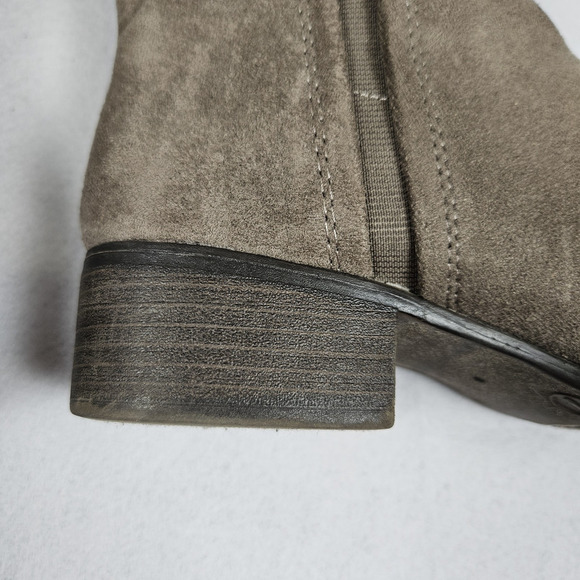 Target Knee High Boots Womens 7 Brown Faux Suede Stretch Block Heel Western Soft - Picture 13 of 15